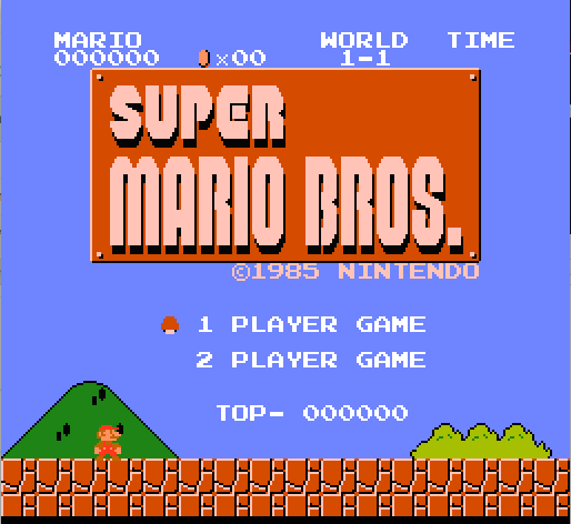 Image of Super Mario Bros 1 on emulator