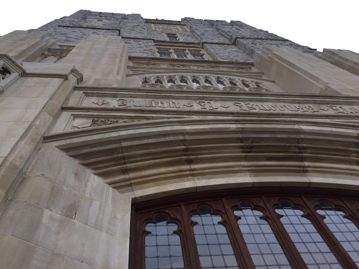 Image of Burruss Hall close-up